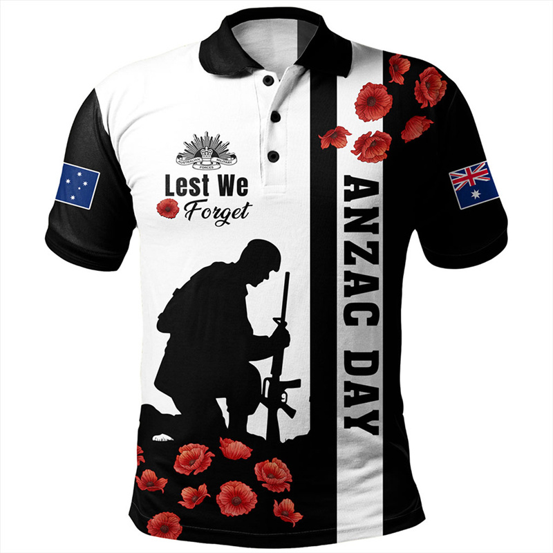 Street Fashion Men 2025 - Niezapomnijmy o Anzac Day Koszulka polo