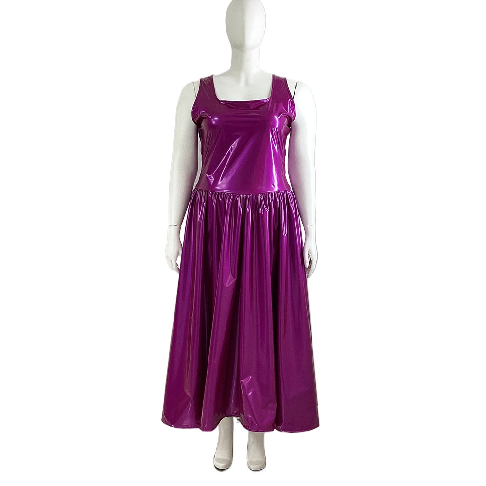 Queen Street Fashion - Damska sukienka bez rękawów z PVC,