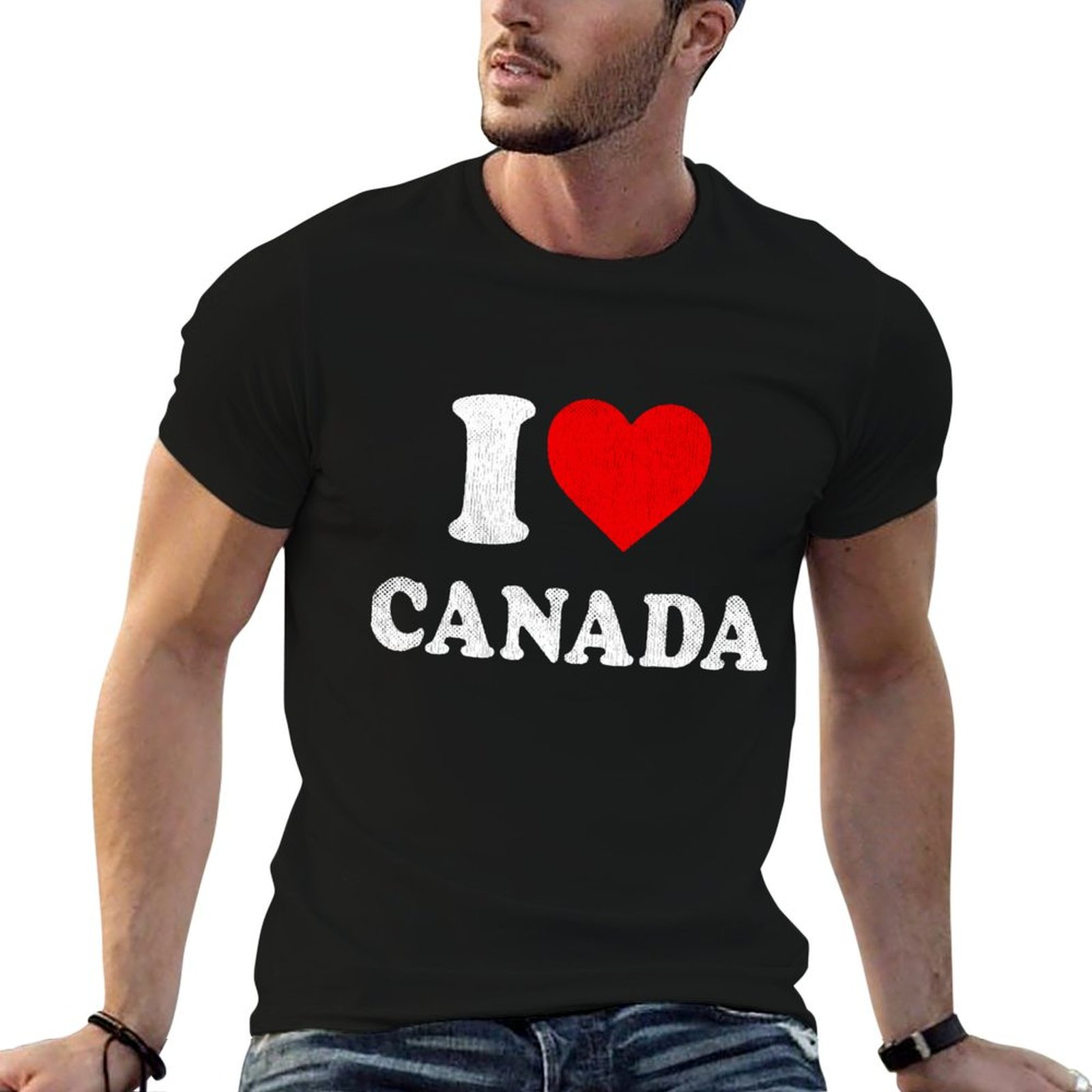 Street Fashion Canada - Koszulka I Love Canada, pamiątka, koszulka