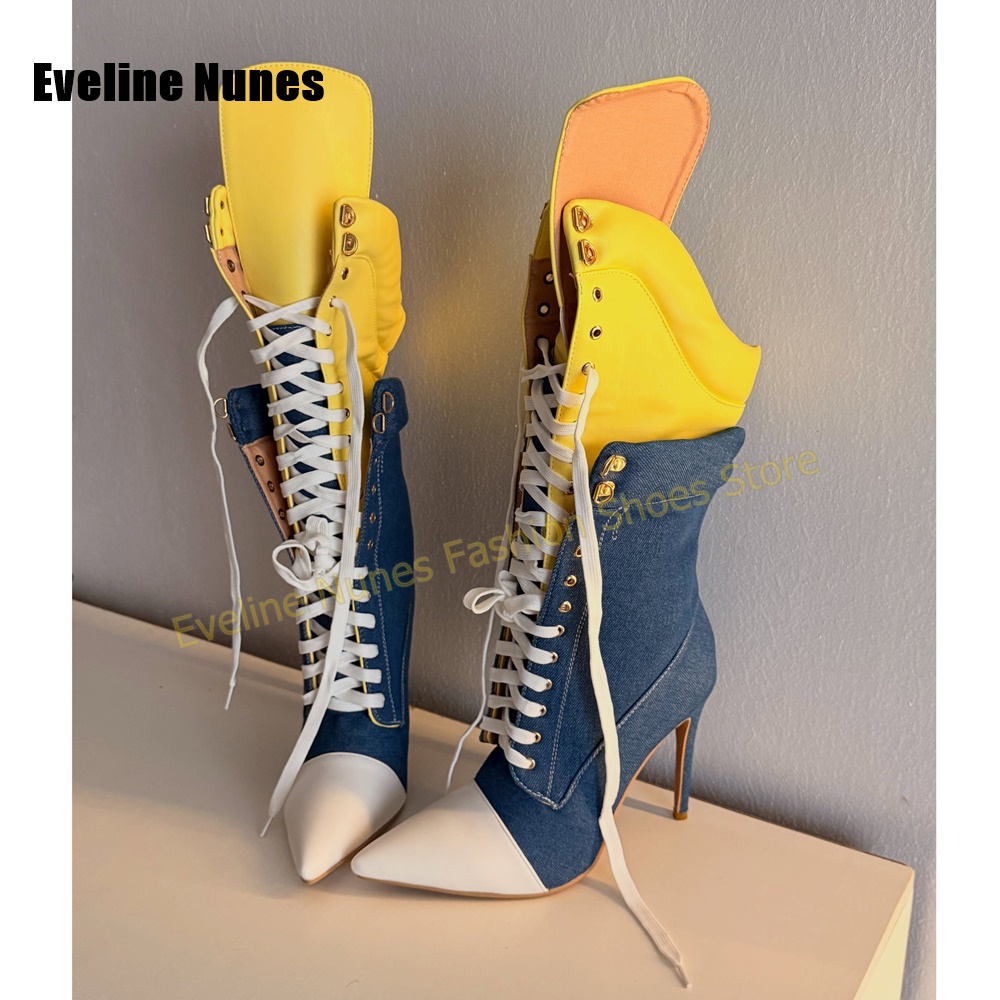Damskie buty dżinsowe w stylu  – Street Fashion Y2K recenzja i cena