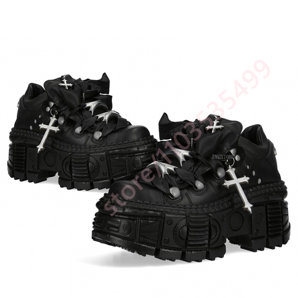 Grube Punkowe Metalowe Botki z – Street Fashion Y2K recenzja i cena