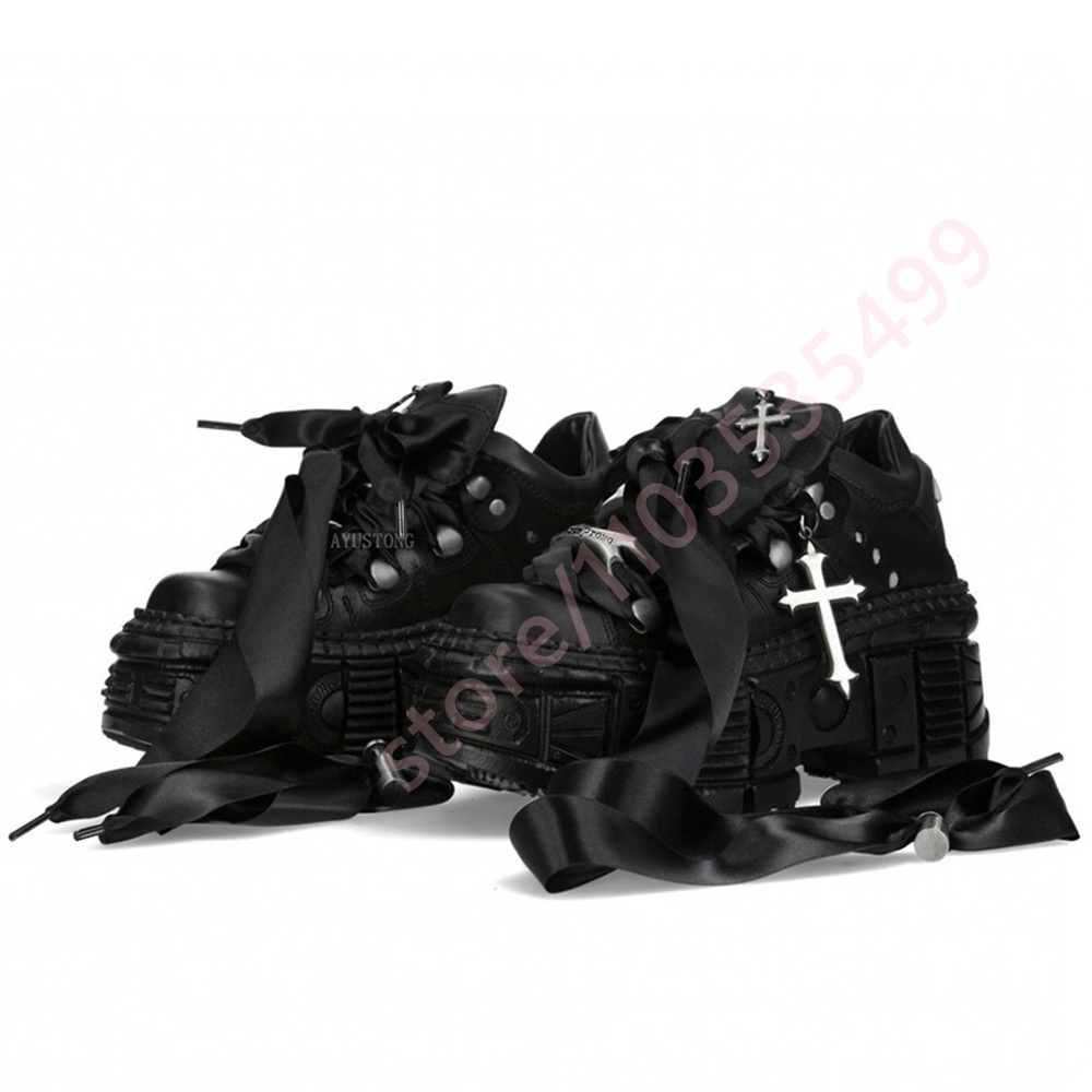 Grube Punkowe Metalowe Botki z – Street Fashion Y2K recenzja i cena