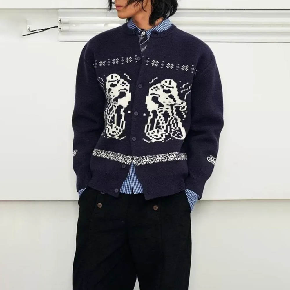 Jesienny Nowy Męski Sweter z D – Street Fashion Men 2025 recenzja i cena