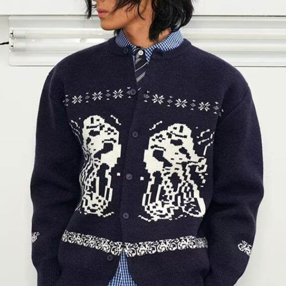 Jesienny Nowy Męski Sweter z D – Street Fashion Men 2025 recenzja i cena